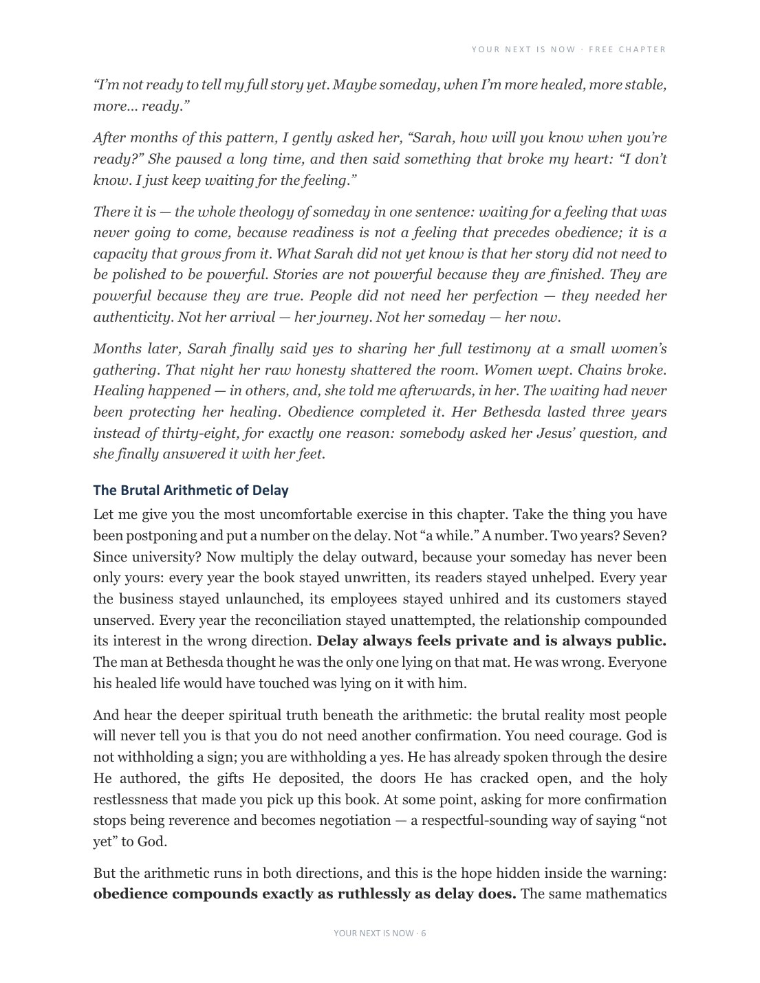 Your Next Is Now free chapter, page 6 of 10